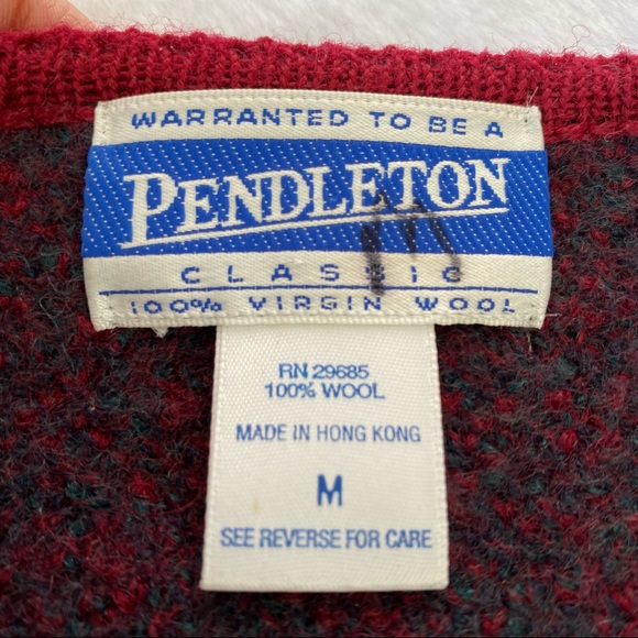 Pendleton 100% Virgin Wool Cardigan Sweater M - Picture 3 of 11